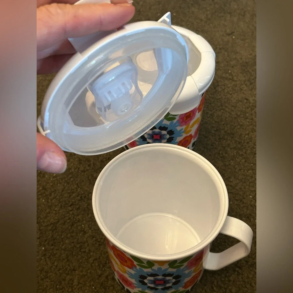 Lot of 2 Leak Proof 23 oz Soup Mug w Handle & Vented Airtight Lid microwaveable